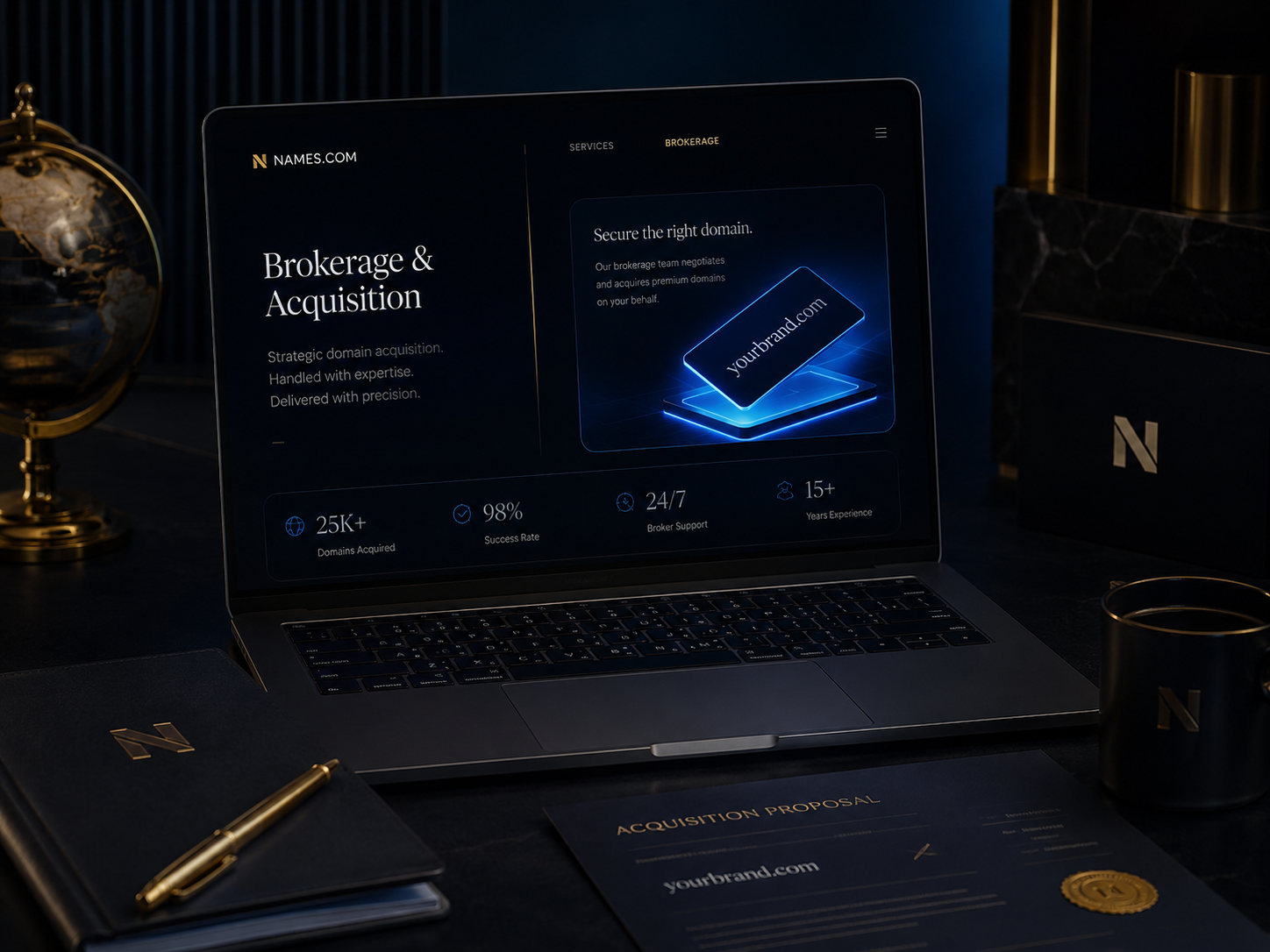 Premium domain brokerage and acquisition desk